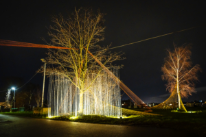 Lichtinstallatie 'Verbinding' van Bart Ensing op het Copenhagen Light Festival 2025